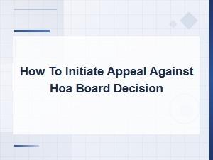 Appealing an Hoa Board Decision Through Mediation