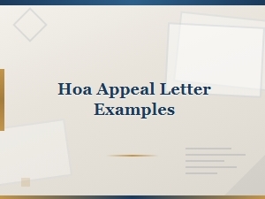 Hoa Appeal Letter Examples and Writing Tips